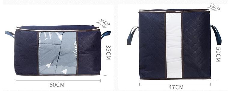 Large Quilt Bag Storage Bag Clothing Storage Box Moving Artifact Non-woven Finishing Dustproof Storage Bag - Image 2